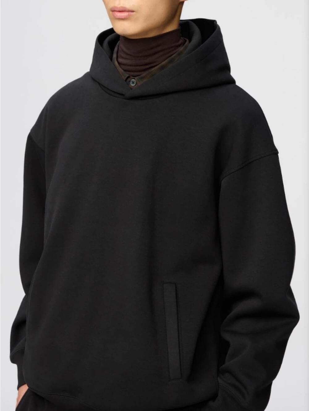 Uniqlo C Black Unisex Hooded Sweatshirt - Pullover, Size Medium